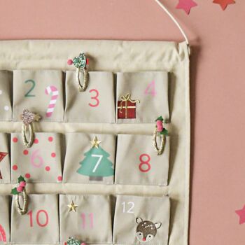 Personalised Reusable Fabric Christmas Advent Calendar, 3 of 3
