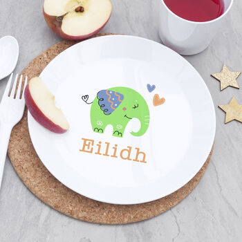 Personalised Kids Elephant Dinner Set, 4 of 6