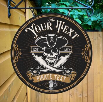 Jolly Roger Pirate Bar Sign, 3 of 12