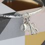 Personalised Birthday And Freshwater Pearl Bangle, thumbnail 5 of 10