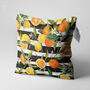 Cushion Cover With Orange And Lemon And Black Striped, thumbnail 3 of 7