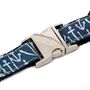 The Salcombe Nautical Blue Anchor Design Dog Collar, thumbnail 6 of 7