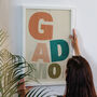 Personalised Typographic Family Initials Print, thumbnail 1 of 6
