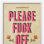 Please Fuck Off Pink / Wooden Wall Art, thumbnail 6 of 6