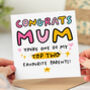 'Mum In My Top Two Favourite Parents' Card, thumbnail 1 of 2