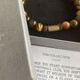 Men's Wolverhampton Wanderers Football Fan Tiger's Eye Bracelet, thumbnail 3 of 4