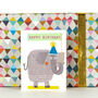 Happy Birthday Elephant Mini Card, thumbnail 5 of 5