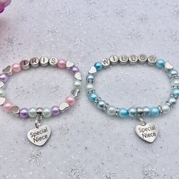 Personalised Niece Bracelet. Niece Name Gift, 12 of 12