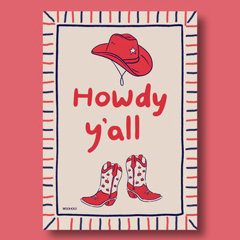 Howdy Y'all Cowgirl Print, 7 of 8