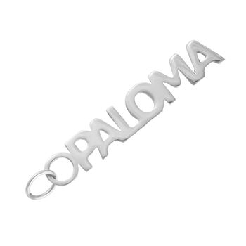 Vertical Custom Name Plate Pendant Charm, 2 of 8