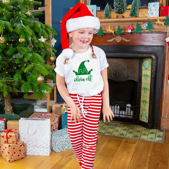 Personalised Elf Christmas Ladies Pyjamas, 5 of 12
