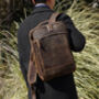 Zip Open Leather Backpack, thumbnail 1 of 9