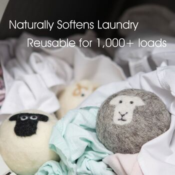 Highland Cow Wool Dryer Balls – Natural Laundry Softener Made With British Wool, 4 of 6