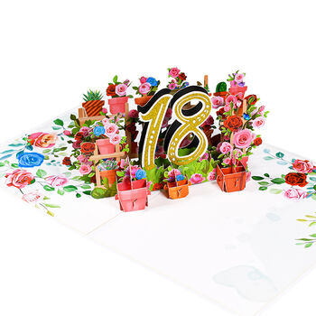 Happy 18th Birthday Gift Card Pop Up 3D Table Card, 3 of 4