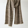 Fair Trade Woven Soft Yak Wool Raw Silk Unisex Scarf, thumbnail 6 of 12