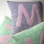 Handmade Soft Knitted Personalised Letter Cushion, thumbnail 3 of 10