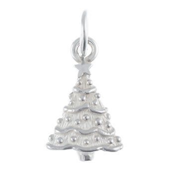 Personalised Christmas Tree Solid Silver Charm, 6 of 8