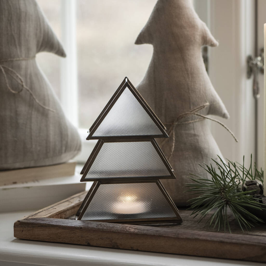 Christmas Tree Tealight Holder By Attic Room