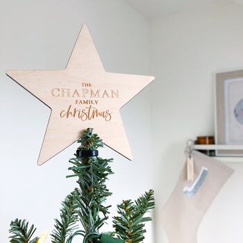 Personalised Christmas Tree Topper Star, 2 of 5