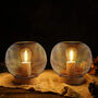 Set Of Two Table Lamps Bedside Mesh Battery Powered, thumbnail 4 of 5