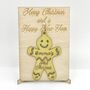 Personalised Gingerbread Man Christmas Bauble Card, thumbnail 3 of 8