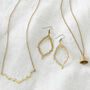 Fair Trade Handmade Minimalist Brass Clavicle Necklace, thumbnail 7 of 11