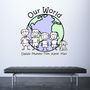 Personalised Family 'Our World' Wall Sticker Decal, thumbnail 1 of 4