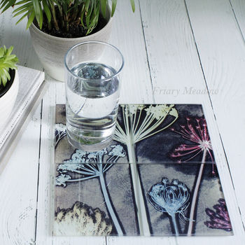 Stunning Pale Pastel Design Glass Coaster Gift Set, 2 of 3