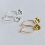 Gold Plated / Sterling Silver Satin Disc Hoops, thumbnail 2 of 3