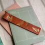 Tan And Gold Fern Botanical Tan Personalised Bookmark, thumbnail 4 of 5