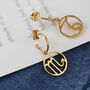 Gold Vermeil Plated Zodiac Charm Hoop Earrings, thumbnail 4 of 9