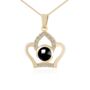 Custom Hidden Photo Projection Embellished Imperial Crown Necklace, thumbnail 4 of 5