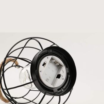 Black Hanging Cage Battery Lamp, 5 of 5