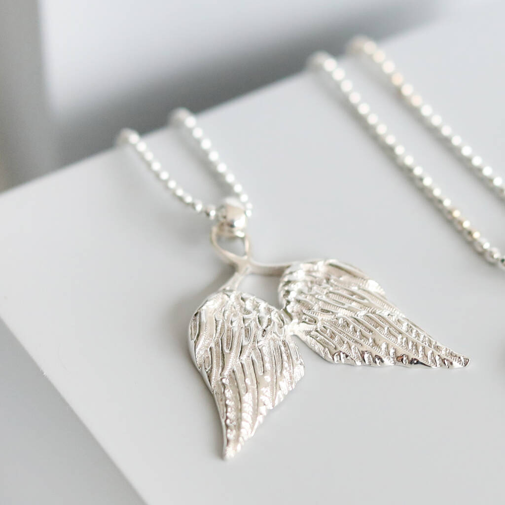 Angels Wing Necklace Sterling Silver, 1 of 4