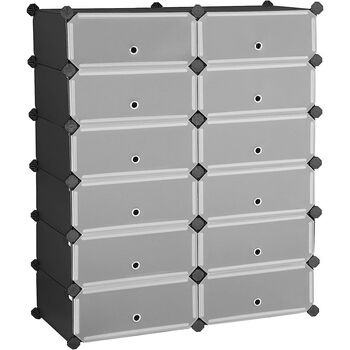 Interlocking Shoe Rack Storage Organiser Shelf Unit, 7 of 8