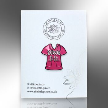 Hospital Scrubs In A Choice Of Colours Enamel Brooch Lapel Pin Badge, Ideal Gift For Doctors, Nurses, Medical Staff, Students And Surgeons, 5 of 9