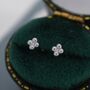 Sterling Silver Extra Tiny Dotted Cluster Stud Earrings, thumbnail 6 of 11