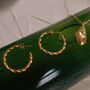Gold Vermeil Twisted Hoops, thumbnail 3 of 5