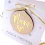 Mum Wooden Bauble Christmas Card, thumbnail 3 of 6