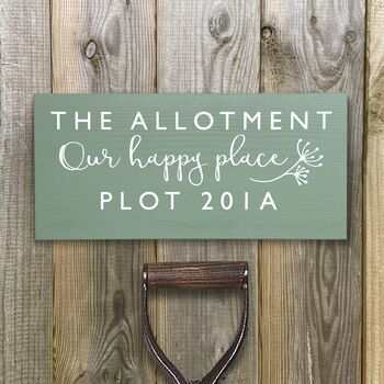 Personalised Allotment Plot Wooden Sign, 2 of 5