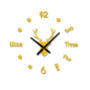 Stylish Antlers 3D Wall Clock, Brown, Red, Black, Silver, thumbnail 10 of 10