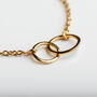 Gold Plated Interlinked Circle Bracelet, thumbnail 1 of 7