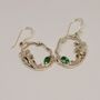Emerald Sterling Silver Earrings, thumbnail 1 of 8