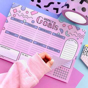 Pink Weekly Desk Planner, 7 of 7