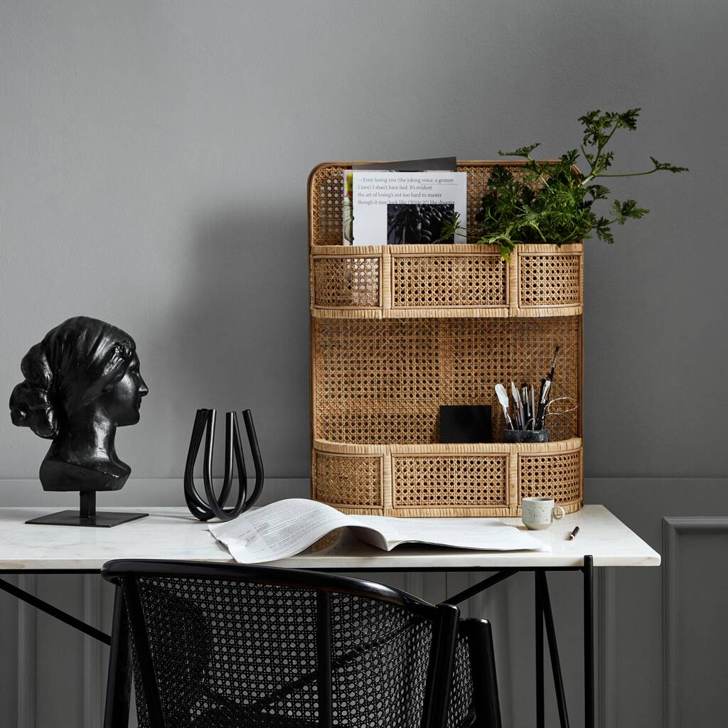 Double Rattan Wall Or Table Top Storage, 1 of 3