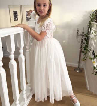 Blossom In Ivory White ~ Flower Girl Or Party Girl Dress, 4 of 8