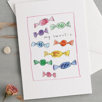 'My Sweetie' Funny Sweets Romantic Card, 2 of 3