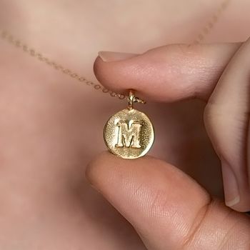 Embossed Letter Necklace, 3 of 9