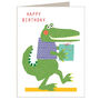 Happy Birthday Crocodile Mini Card, thumbnail 2 of 5