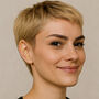 Gold Plated Silver Double Triangle Ear Climber Earring, thumbnail 1 of 7